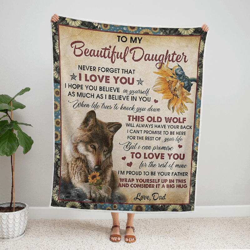 To my daughter fleece blanket hot sale