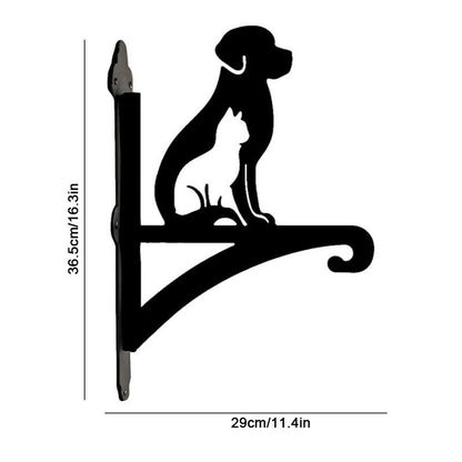 Dog And Cat Metal Hanging Bracket Plant Stand PS020