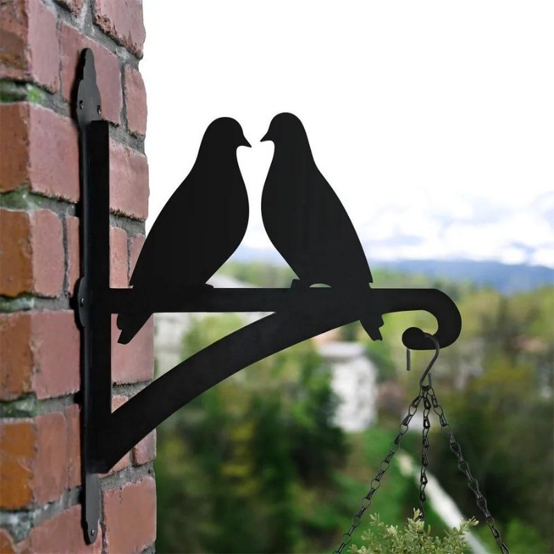 Pair of Doves Metal Hanging Bracket Plant Stand PS063