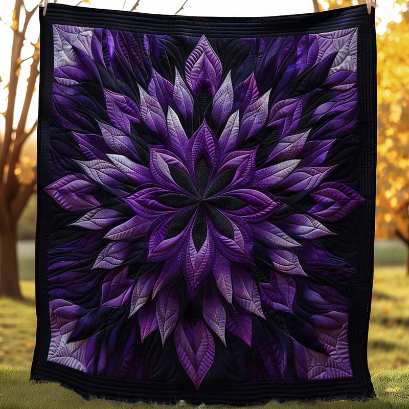 Mystic Purple Bloom Blanket - D216 - Premium Blanket