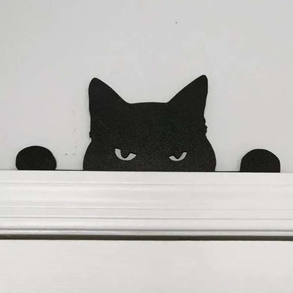 Metal Adorable Cat Door Topper