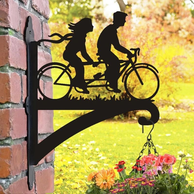 Tandem Bike Metal Hanging Bracket Plant Stand PS064