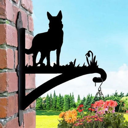 German Shepherd Iron Metal Hanging Bracket Plant Stand PS035