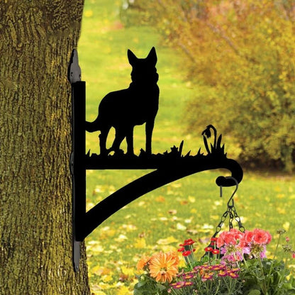 German Shepherd Iron Metal Hanging Bracket Plant Stand PS035