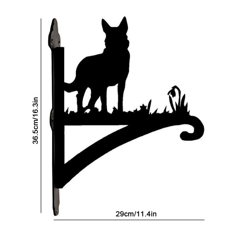 German Shepherd Iron Metal Hanging Bracket Plant Stand PS035