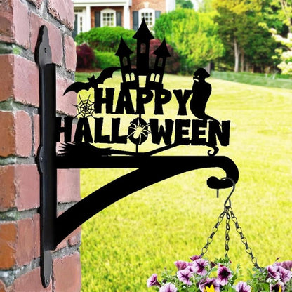 Happy Halloween Metal Hanging Bracket Plant Stand PS156