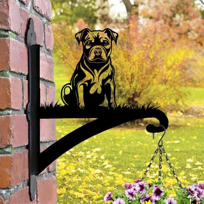 Staffordshire Bull Terrier Dog Metal Hanging Bracket Plant Stand PS141