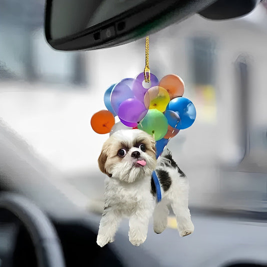 Shih Tzu Fly With Bubbles Car Hanging Ornament BC012