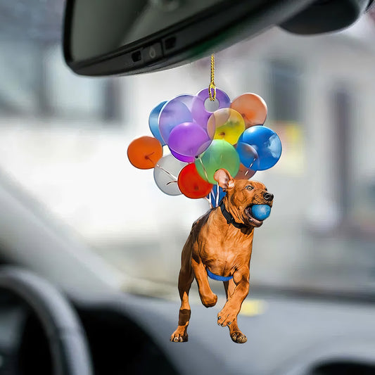 Rhodesian Ridgeback Fly With Bubbles Car Hanging Ornament BC047