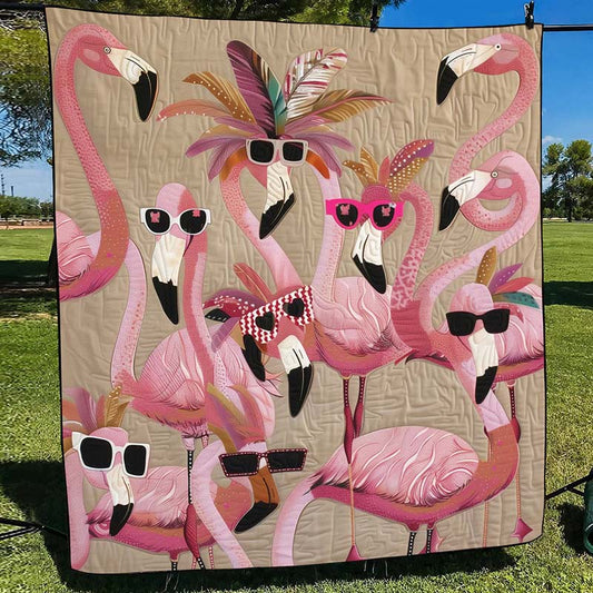 Tropical Delight Flamingo Blanket - D218 - Premium Blanket