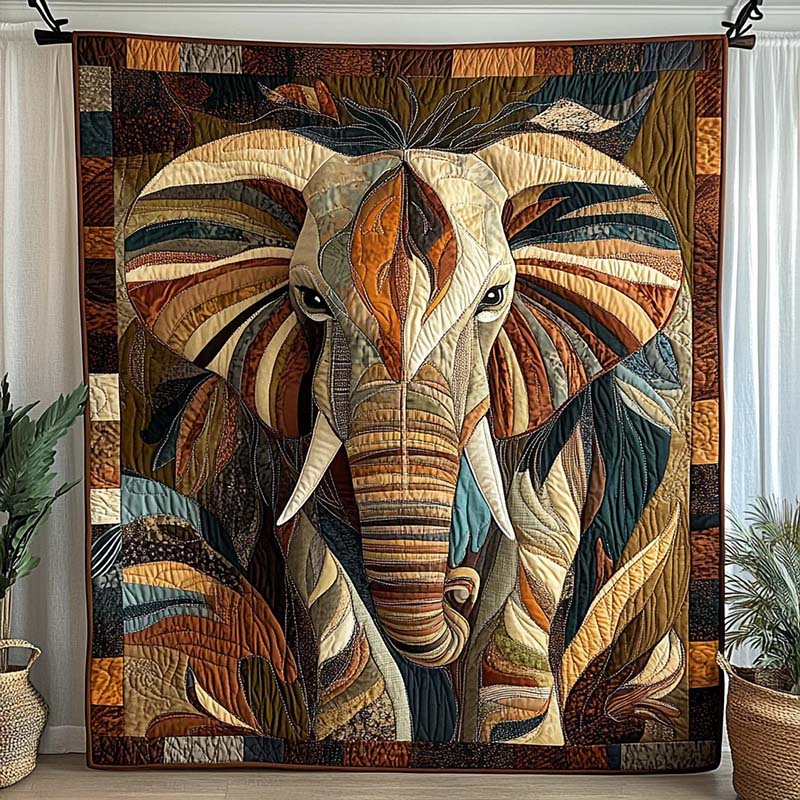 Midnight Wanderer Elephant Blanket - D221 - Premium Blanket