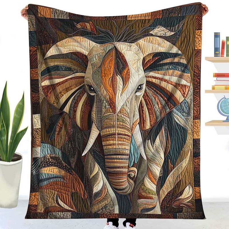 Midnight Wanderer Elephant Blanket - D221 - Premium Blanket