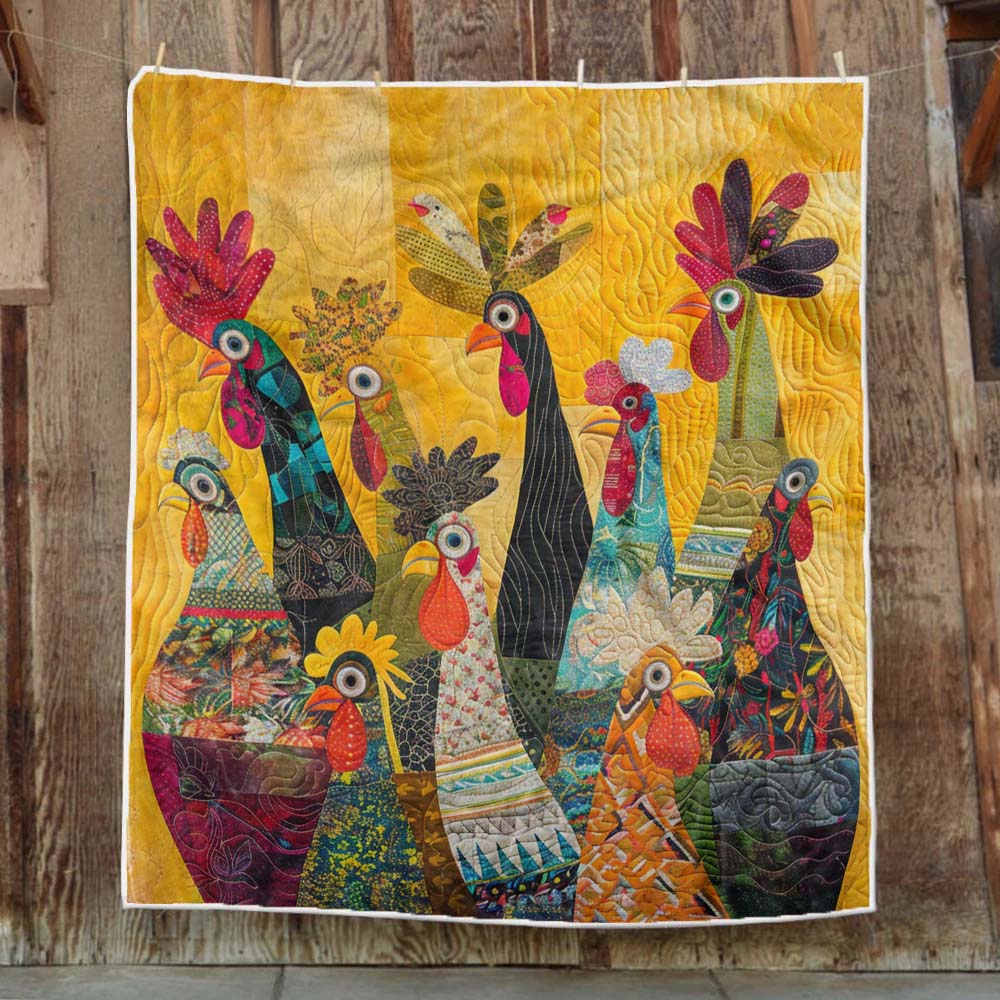 Sunrise Roosters Blanket - H142 - Premium Blanket