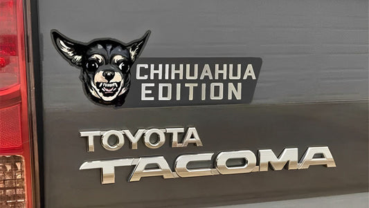 Black Chihuahua Car Badge Laser Cutting Car Emblem CE070