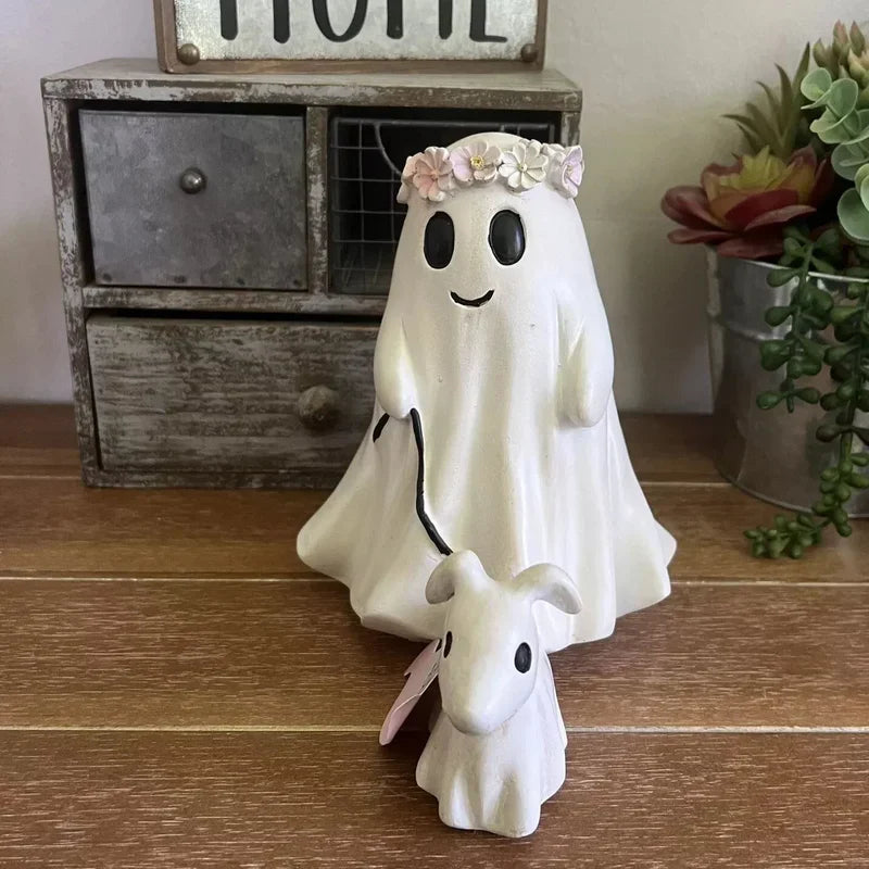 Ghost Walking Dog Statue