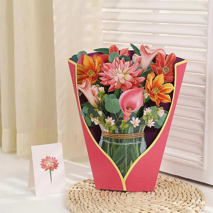 Pop Up Flower Bouquet Greeting Card