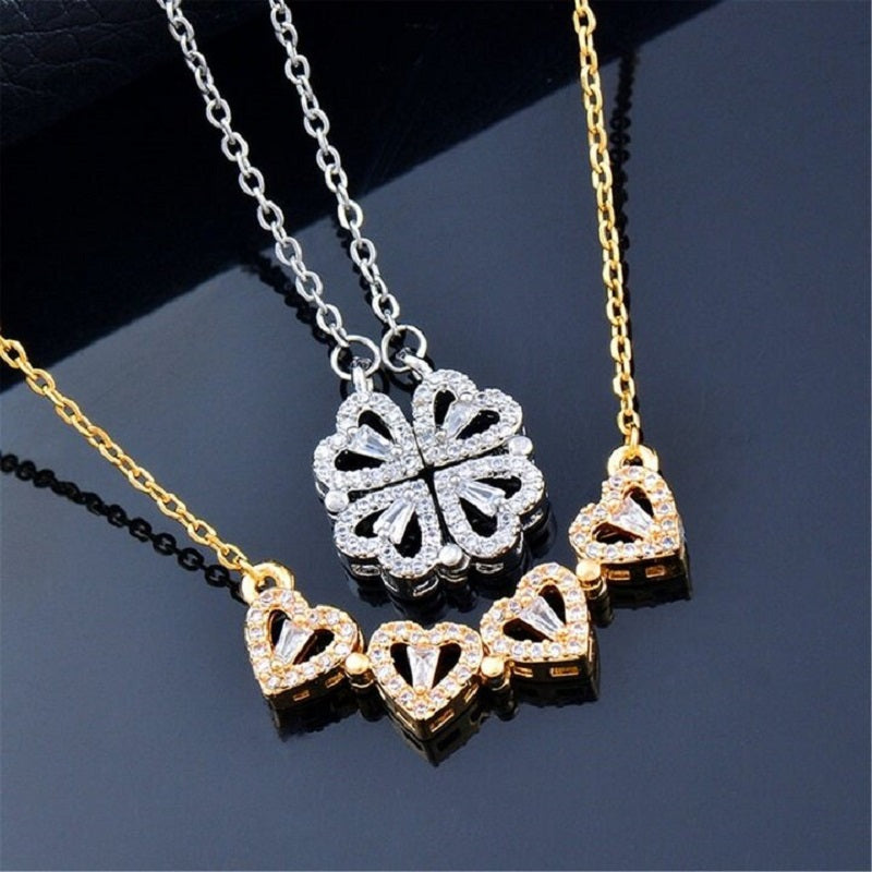 🍀Four-Leaf Heart Shape Necklace💕 S925 Silver