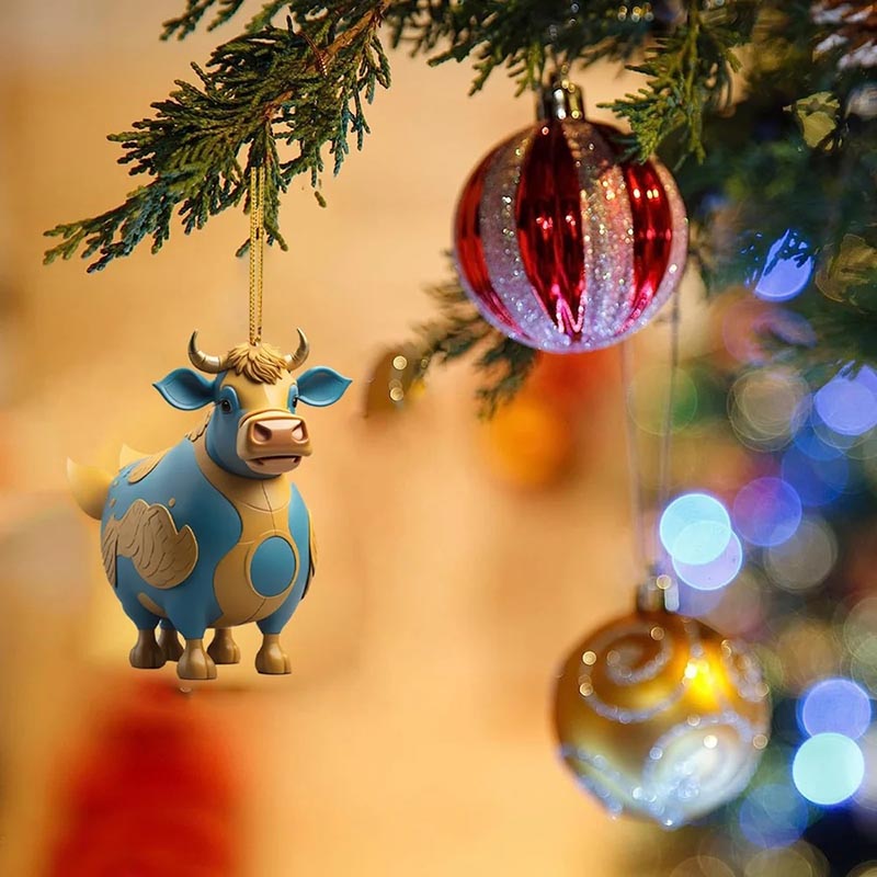 Cartoon Cow Animal Hanging Ornament