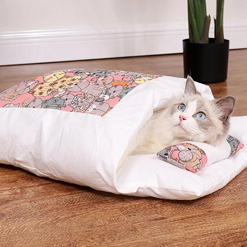 Japanese Style Warm Four Seasons Cat Bed Pet Bed