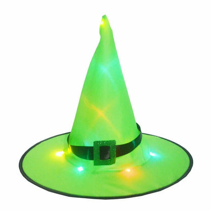 Glowing Witch Hat Decorations - 2 in 1 Hanging/Wearable