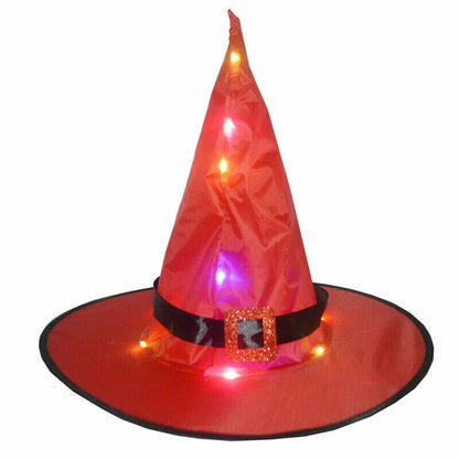 Glowing Witch Hat Decorations - 2 in 1 Hanging/Wearable