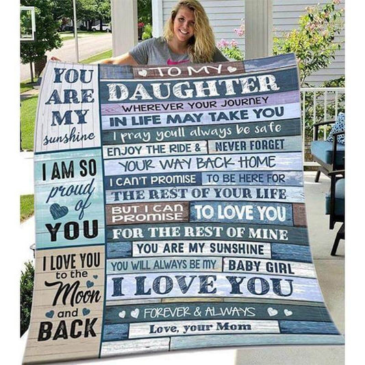 To My Daughter - From Mom - My Love For You Is Forever G006 - Premium Quilt