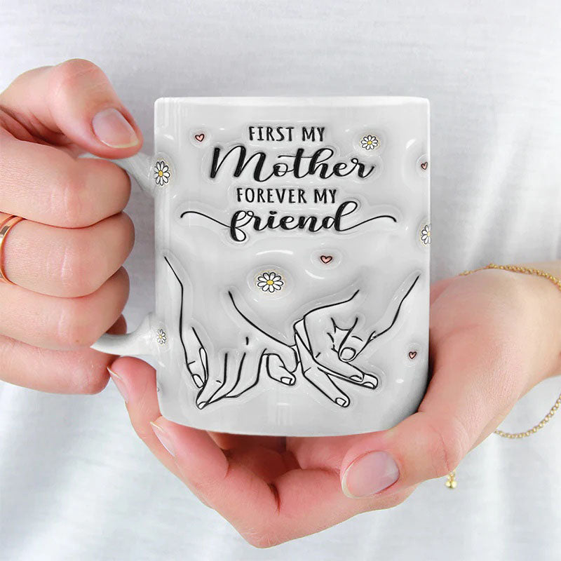 Family 3D Inflated Effect Printed Mug - Gift For Mom, Daughter