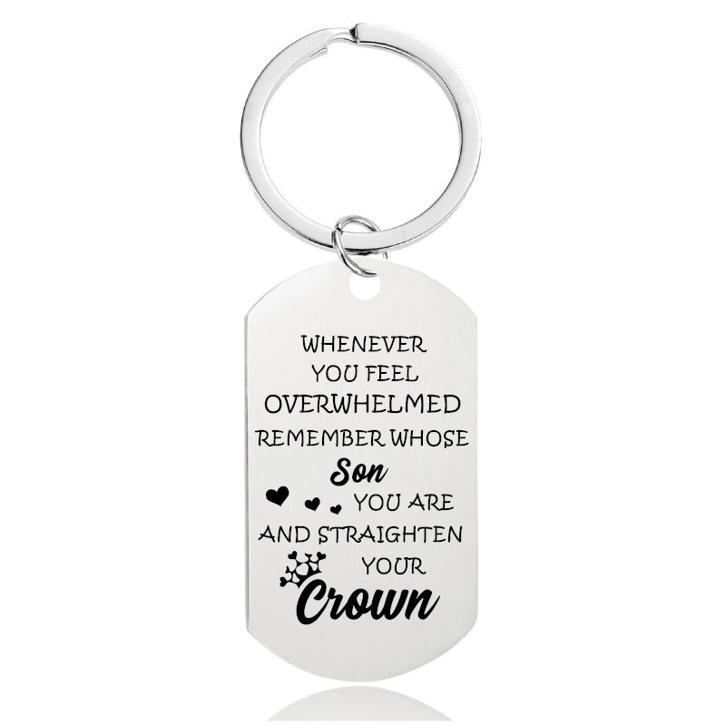 To My Son - Whenever You Feel Overwhelmed - Inspirational Keychain - A916