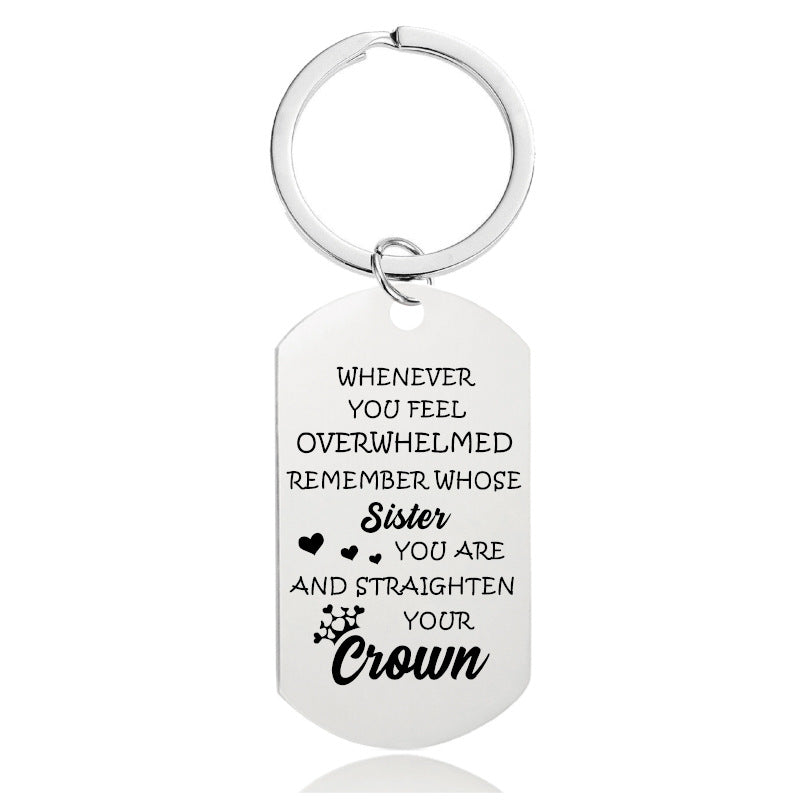 To My Sister - Whenever You Feel Overwhelmed - Inspirational Keychain - A916