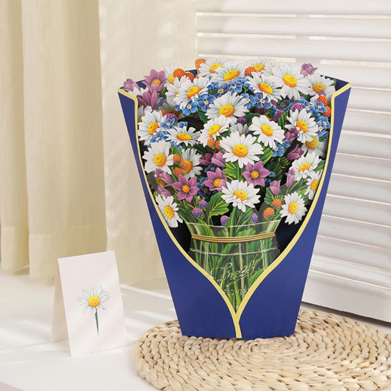 Pop Up Flower Bouquet Greeting Card