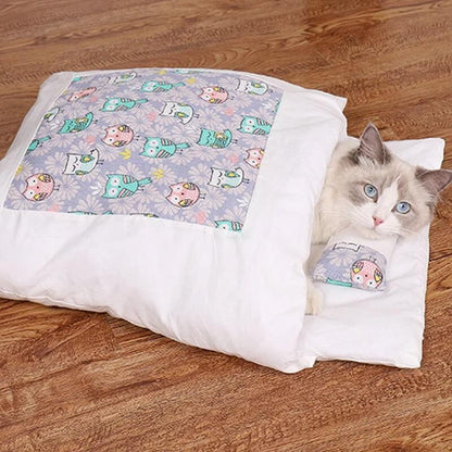 Japanese Style Warm Four Seasons Cat Bed Pet Bed