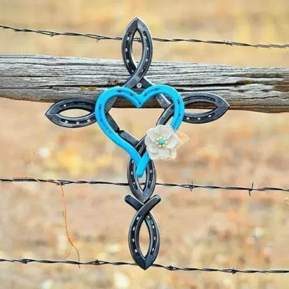🔥Last Day 50% OFF🔥Natural Horseshoe Cross with Heart