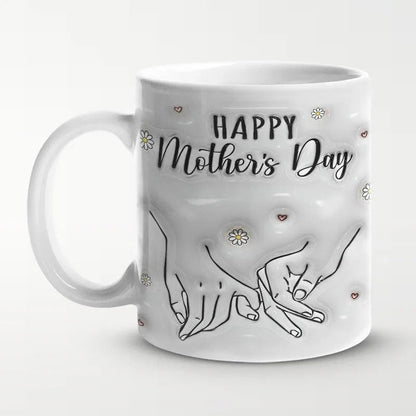 Family Inflated Effect Printed Mug - Gift For Mom, Daughter