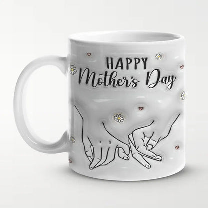 Family 3D Inflated Effect Printed Mug - Gift For Mom, Daughter