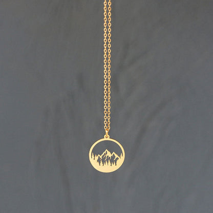 Mountain Forest Hollow Beautiful Plateau Round Necklace