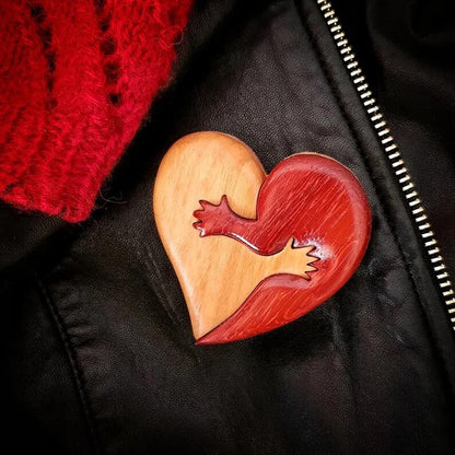 A Hug From My Heart For You - Handmade Wood Carvings