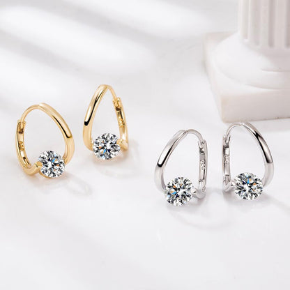 Diamond Round Stud Earrings