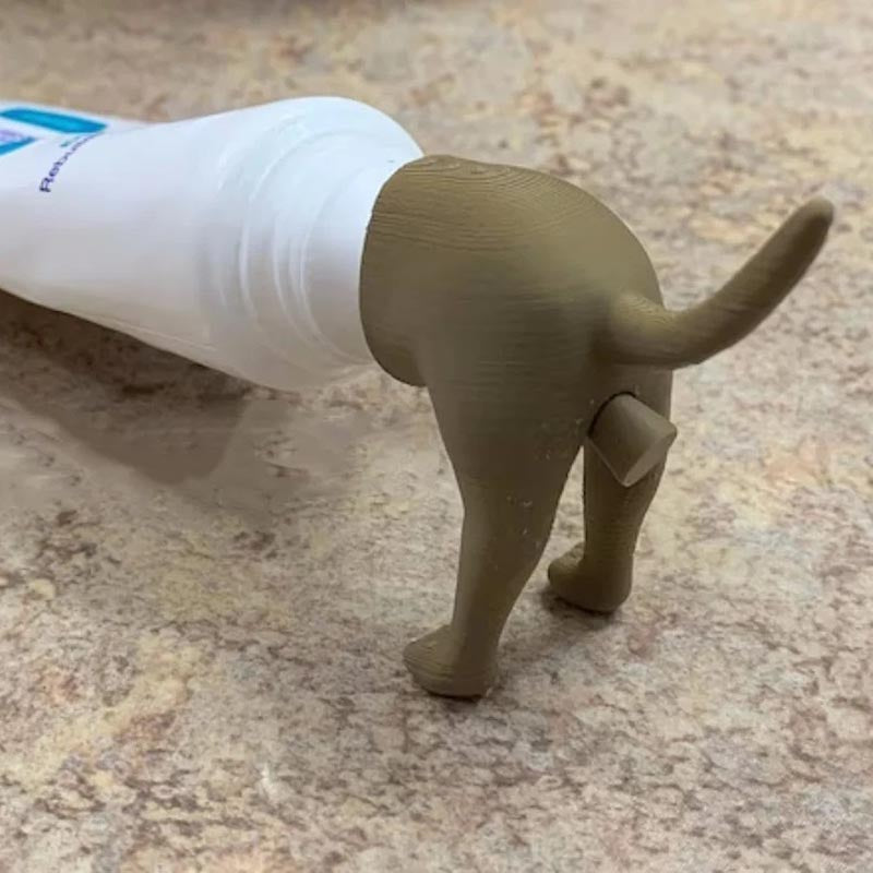 Pooping Dog Butt Toothpaste Topper