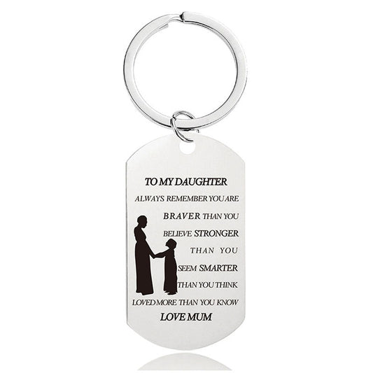 Always Remember You Are Braver Than You Believe - Inspirational Keychain - A902