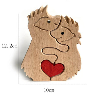 Family Handmade Wooden 3D Puzzle
