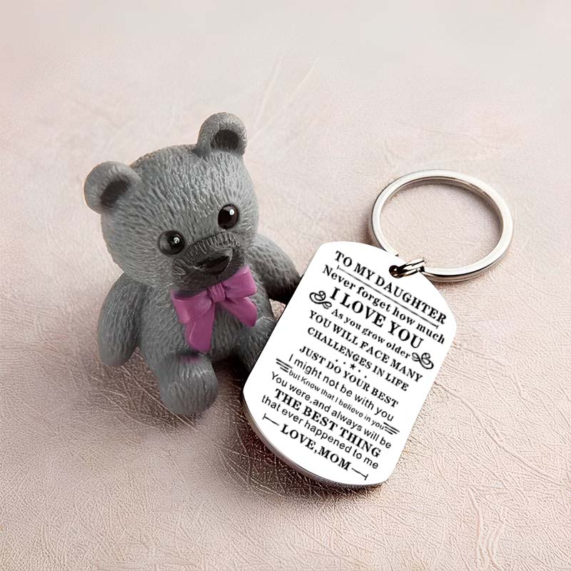 Mom To Daughter - Just Do Your Best - Inspirational Keychain