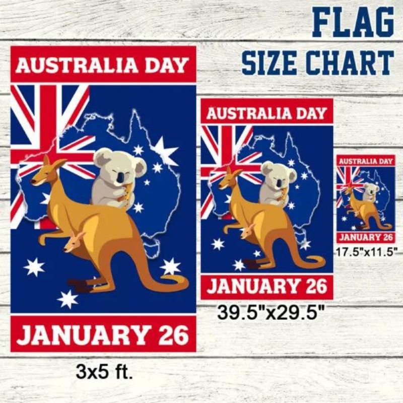 Happy Australia Day January 26 Flag