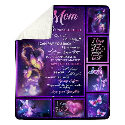 To My Mom - From Daughter - Butterfly A315 - Premium Blanket