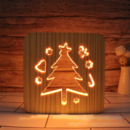 Christmas Tree Wooden Decorative Light