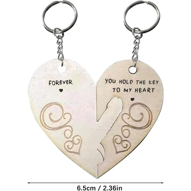 You Hold The Key to My Heart & Forever Couple Keychain