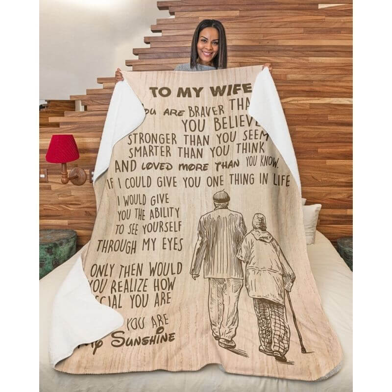 To My Wife - From Husband - F024 - Premium Blanket