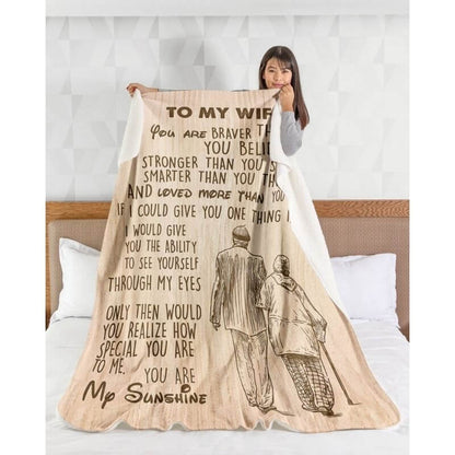 To My Wife - From Husband - F024 - Premium Blanket