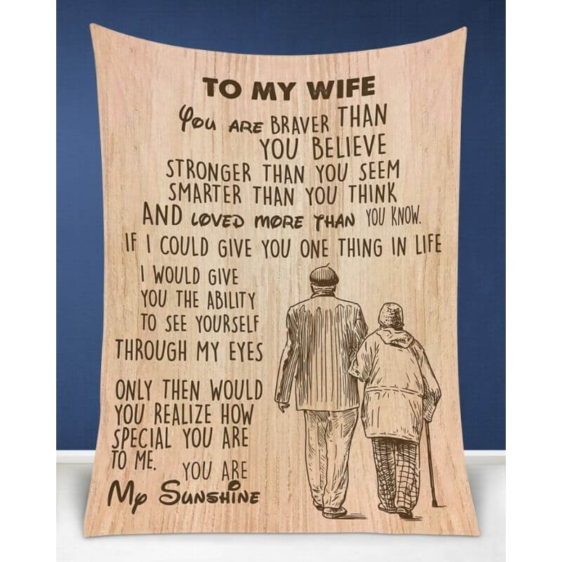 To My Wife - From Husband - F024 - Premium Blanket