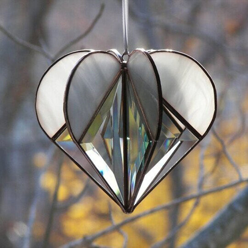 Handmade Stained Heart-shaped Suncatcher