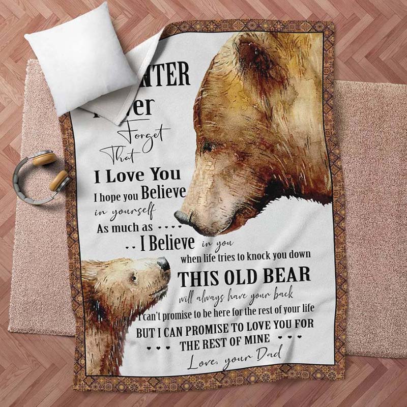 I Love You - A934 - Brown Bear Premium Blanket